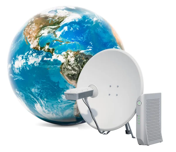 Global Satellite Internet access concept — Stock Photo, Image