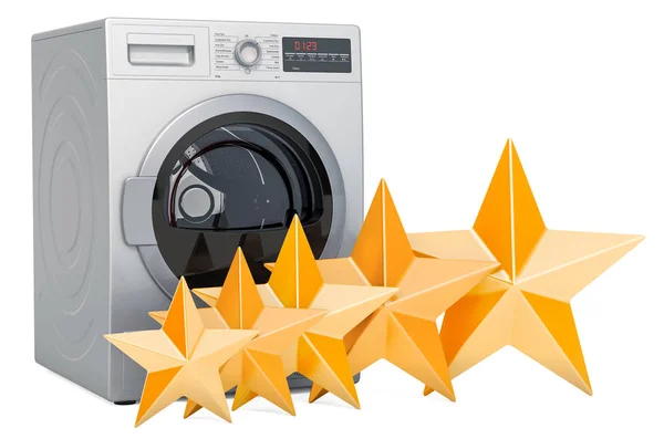 Valutazione dei clienti di asciugatrice, concetto. Rendering 3D — Foto Stock