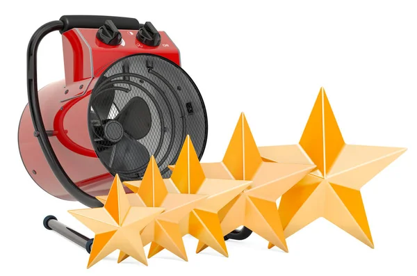 産業用ファンヒーター、コンセプトの顧客評価。3D レンダリング — ストック写真