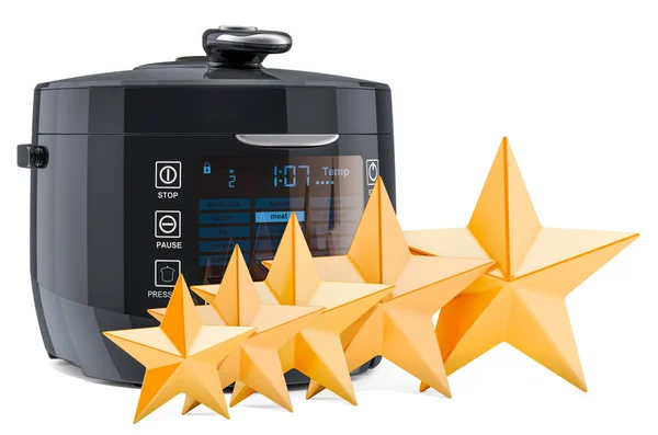 Customer rating of multicooker, concept. 3D rendering — Stock Photo, Image