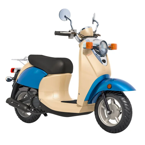 Scooter clássico ou Moped elétrico, renderização 3D — Fotografia de Stock