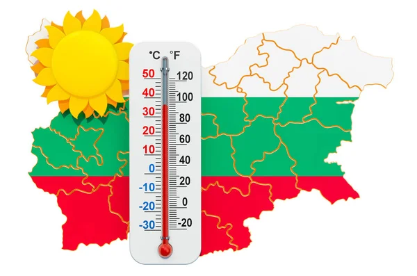 Θερμότητα στην έννοια της Βουλγαρίας. απόδοση 3D — Φωτογραφία Αρχείου