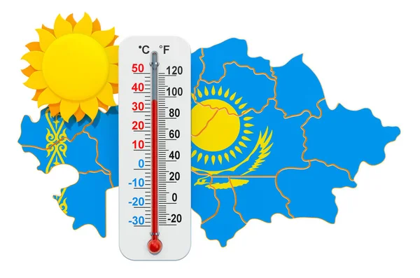 Θερμότητα στο Καζακστάν έννοια. απόδοση 3D — Φωτογραφία Αρχείου