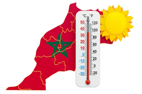 Calor em Marrocos conceito. Renderização 3D — Fotografia de Stock