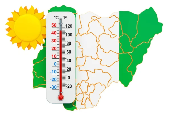 Θερμότητα στην έννοια της Νιγηρίας. απόδοση 3D — Φωτογραφία Αρχείου
