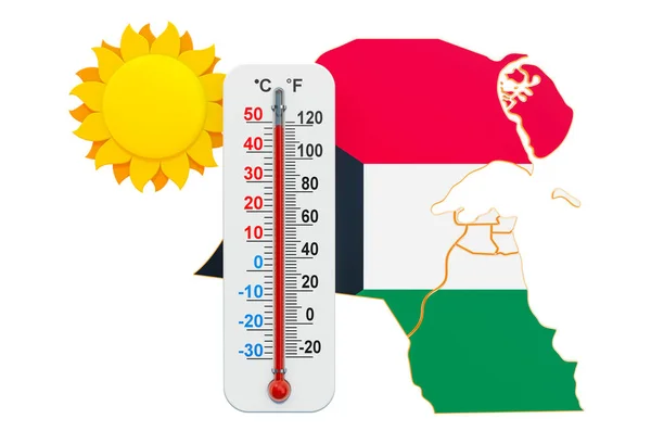 Heat in Kuwait concept. 3D-rendering — Stockfoto