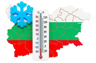 Bulgaristan kavramıaşırı soğuk. 3d render