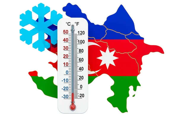 V Ázerbájdžánské koncepci je extrémní zima. prostorové vykreslování — Stock fotografie