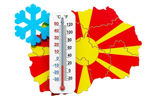 Představa v Makedonii je velmi studená. prostorové vykreslování — Stock fotografie