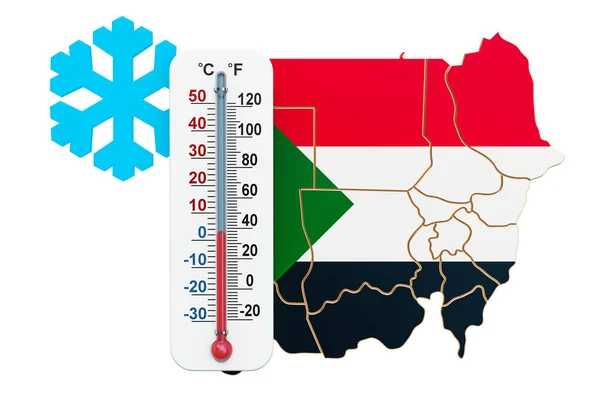V Súdánu je extrémní zima. prostorové vykreslování — Stock fotografie