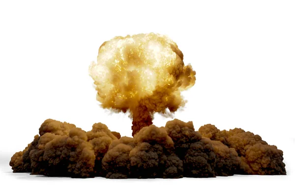 Explosion atombomb, 3D-rendering — Stockfoto