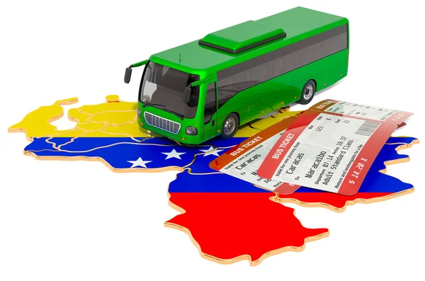 Busfahren in venezuela, konzept. 3D-Darstellung — Stockfoto