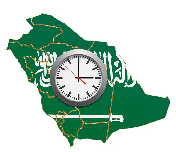 Time Zones in Saudi Arabia concept. 3D rendering — Stock Photo, Image