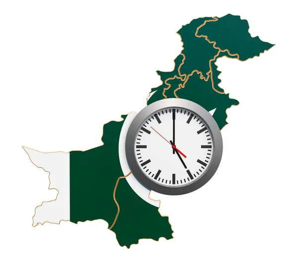 Time Zones in Pakistan concept. 3D rendering — Stock Photo, Image