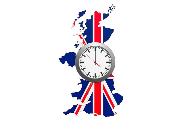 Time Zones in the United Kingdom concept. 3D rendering — Stock Photo, Image