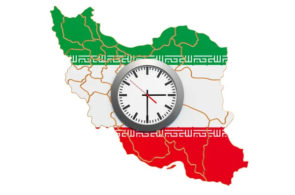 Time Zones in Iran concept. 3D rendering — Stock Photo, Image