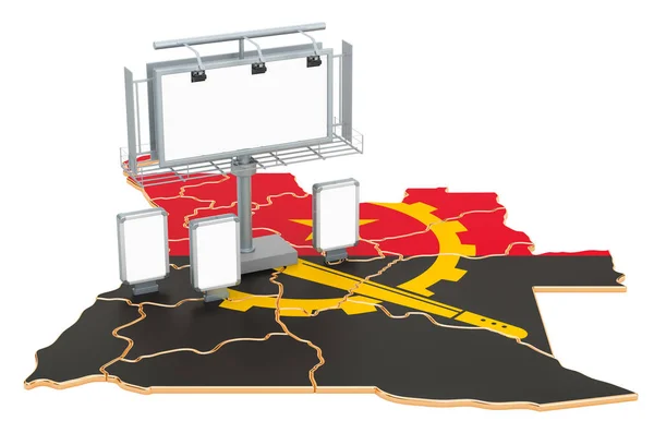 Advertising Business Angola koncepció, 3D renderelés — Stock Fotó