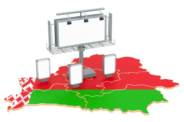 Publicidade Negócios na Bielorrússia conceito, renderização 3D — Fotografia de Stock