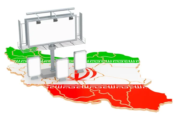 Διαφημιστική επιχείρηση στο Ιράν έννοια, 3D απόδοση — Φωτογραφία Αρχείου