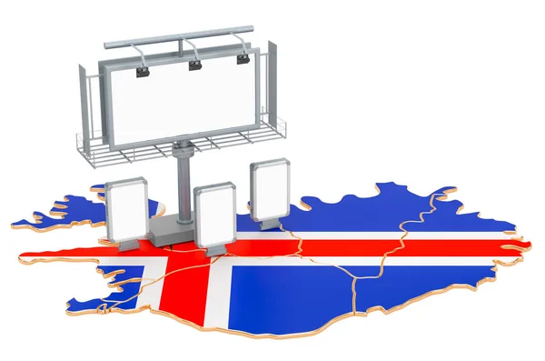 Publicidade Negócios na Islândia conceito, renderização 3D — Fotografia de Stock