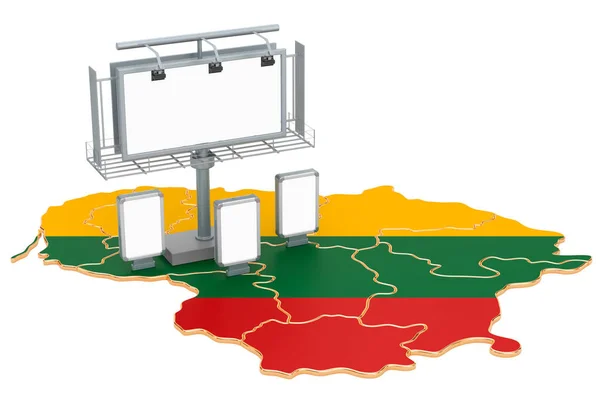 Publicidad Negocios en Lituania concepto, 3D rendering — Foto de Stock
