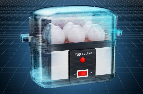 A tojástűzhely vagy a tojáskazán háromdimenziós CAD-modellje — Stock Fotó