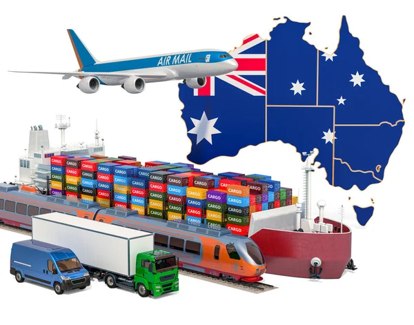 Trasporto merci e trasporto merci in Australia — Foto Stock