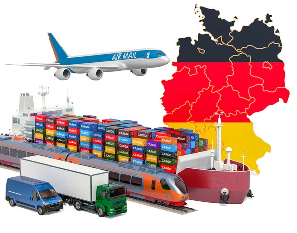 Frachtschifffahrt und Güterverkehr in Deutschland — Stockfoto