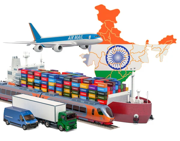 印度的货运和货运 — 图库照片
