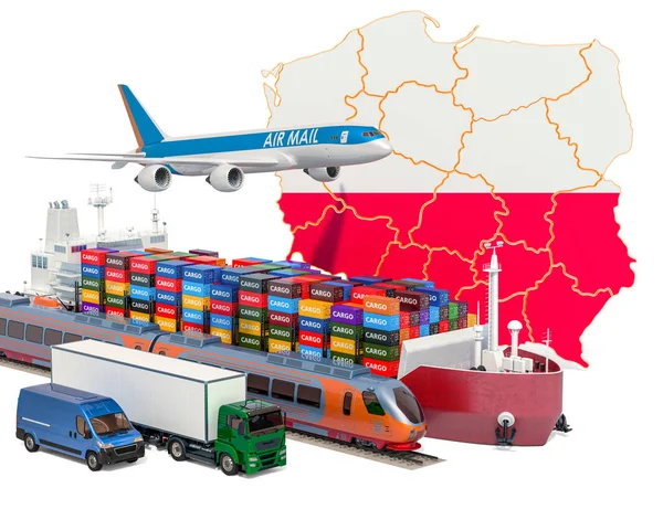 Trasporto merci e spedizione merci in Polonia — Foto Stock