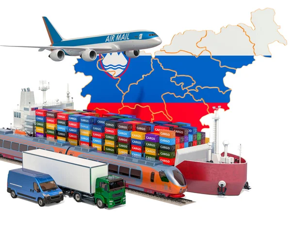 斯洛文尼亚的货物运输和货运 — 图库照片