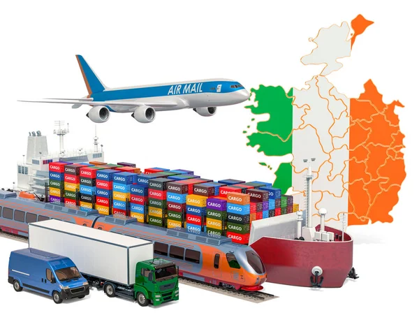 Trasporto merci e trasporto merci in Irlanda — Foto Stock