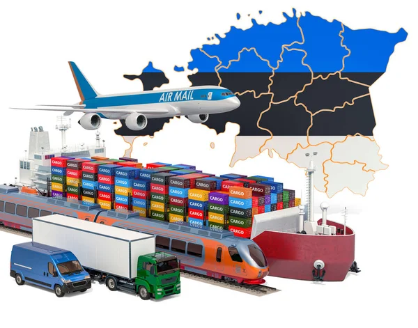 Грузовые и грузовые перевозки в Эстонии — стоковое фото