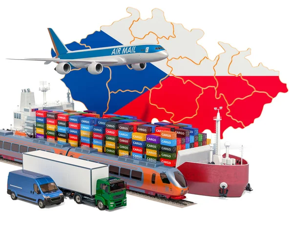 捷克共和国的货物运输和货运 — 图库照片