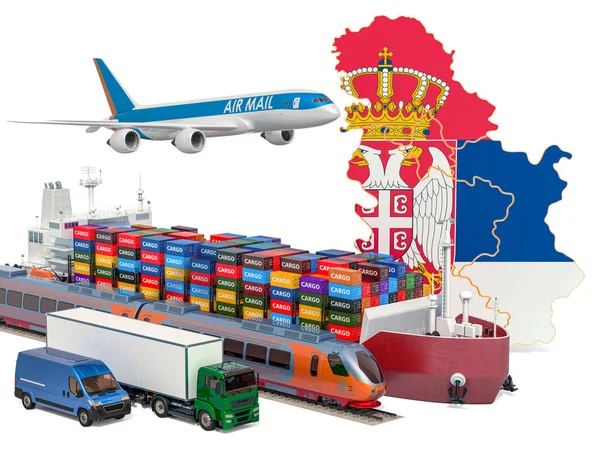 Trasporto merci e trasporto merci in Serbia — Foto Stock