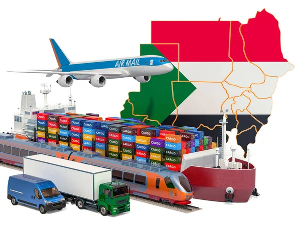 Вантажні перевезення та вантажні перевезення в Судані — стокове фото