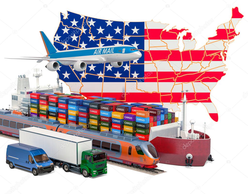 Cargo shipping and freight transportation in the United States