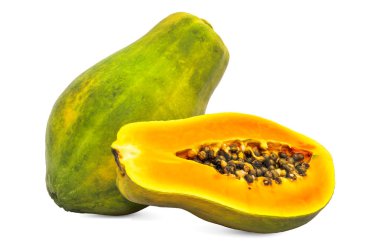 Gerçekçi doku ile Papaya 3d render