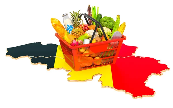 Tržní košík nebo kupní síla v belgickém pojetí. — Stock fotografie