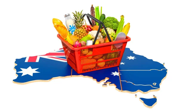 Ринок кошика або купівельну спроможність в Австралії концепція — стокове фото