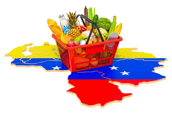 Canasta de mercado o poder adquisitivo en Venezuela concepto — Foto de Stock