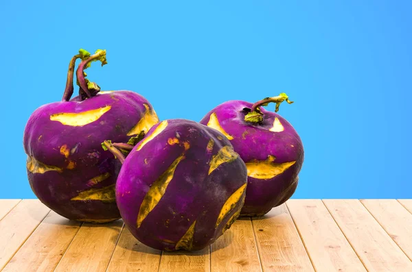 Purple Kohlrabi 3d rendering with realistic texture — Stock Photo, Image