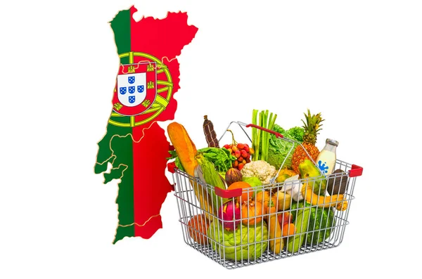 Köpkraft och marknadskorg i Portugal — Stockfoto