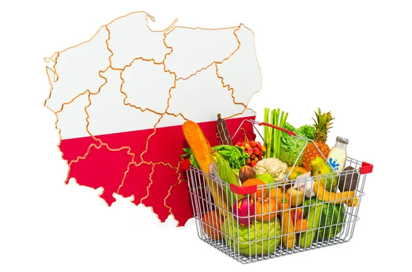 폴란드 에서의 구매력 과 시장 바구니의 개념 — 스톡 사진