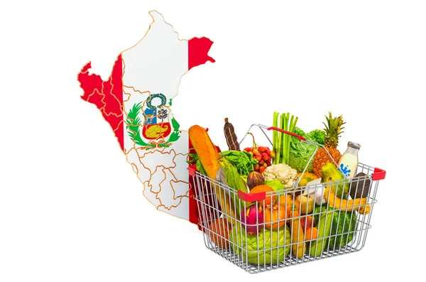 Purchasing power and market basket in Peru concept — 스톡 사진