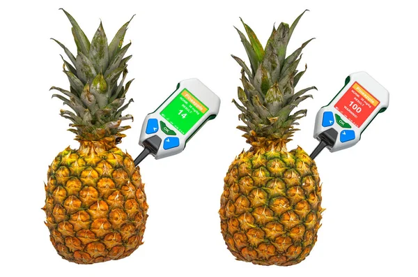 Nitrati tester con ananas — Foto Stock