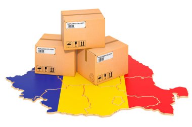 Romanya haritasında paketler