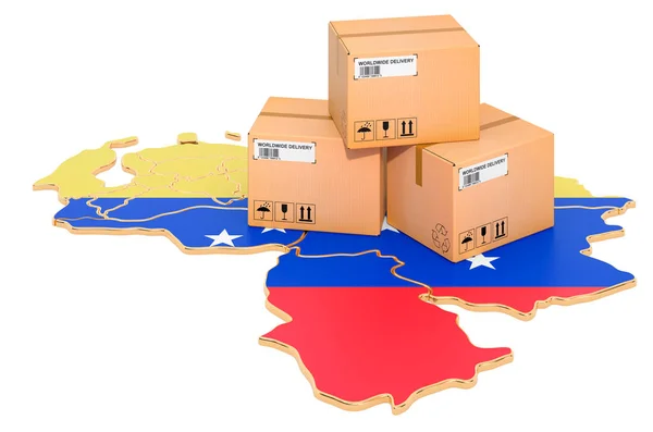 Venezuela haritasında parseller — Stok fotoğraf