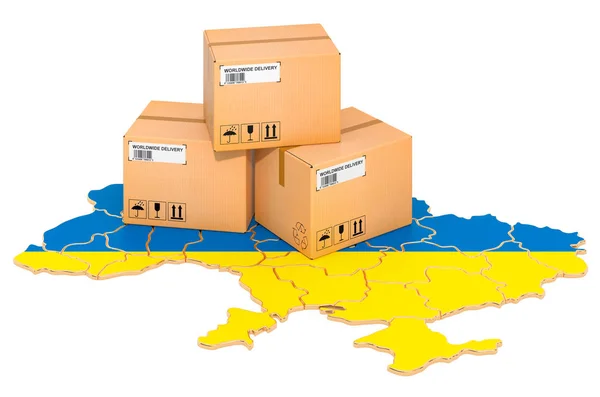 Δέματα στον ουκρανικό χάρτη — Φωτογραφία Αρχείου