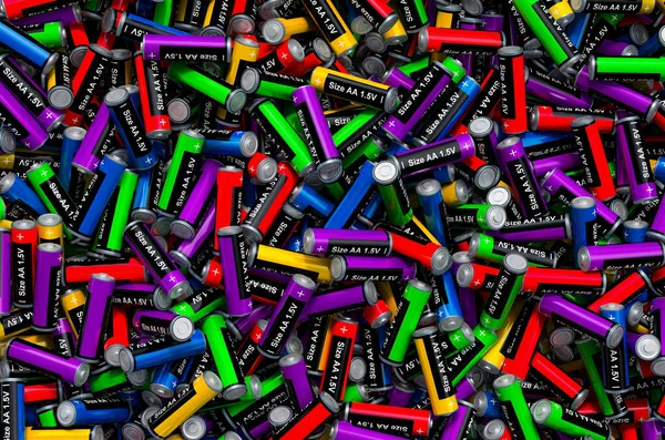 Фон Цветных Батарей Рендеринг — стоковое фото